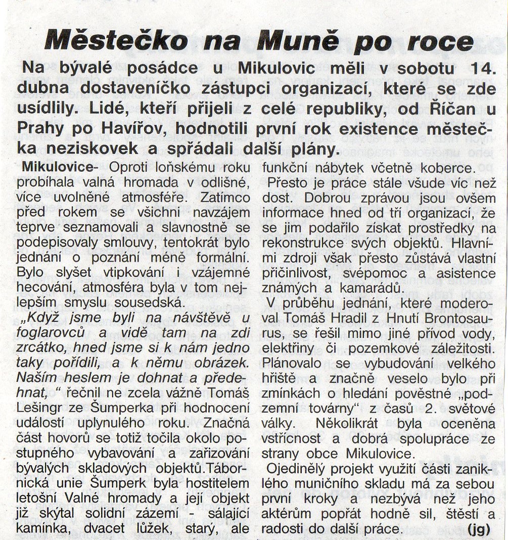 Obrázek ke článku O Muně v tiskovinách