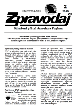 Obrázek ke článku Zpravodaj SPJF vychází každý měsíc, ale jen elektronicky