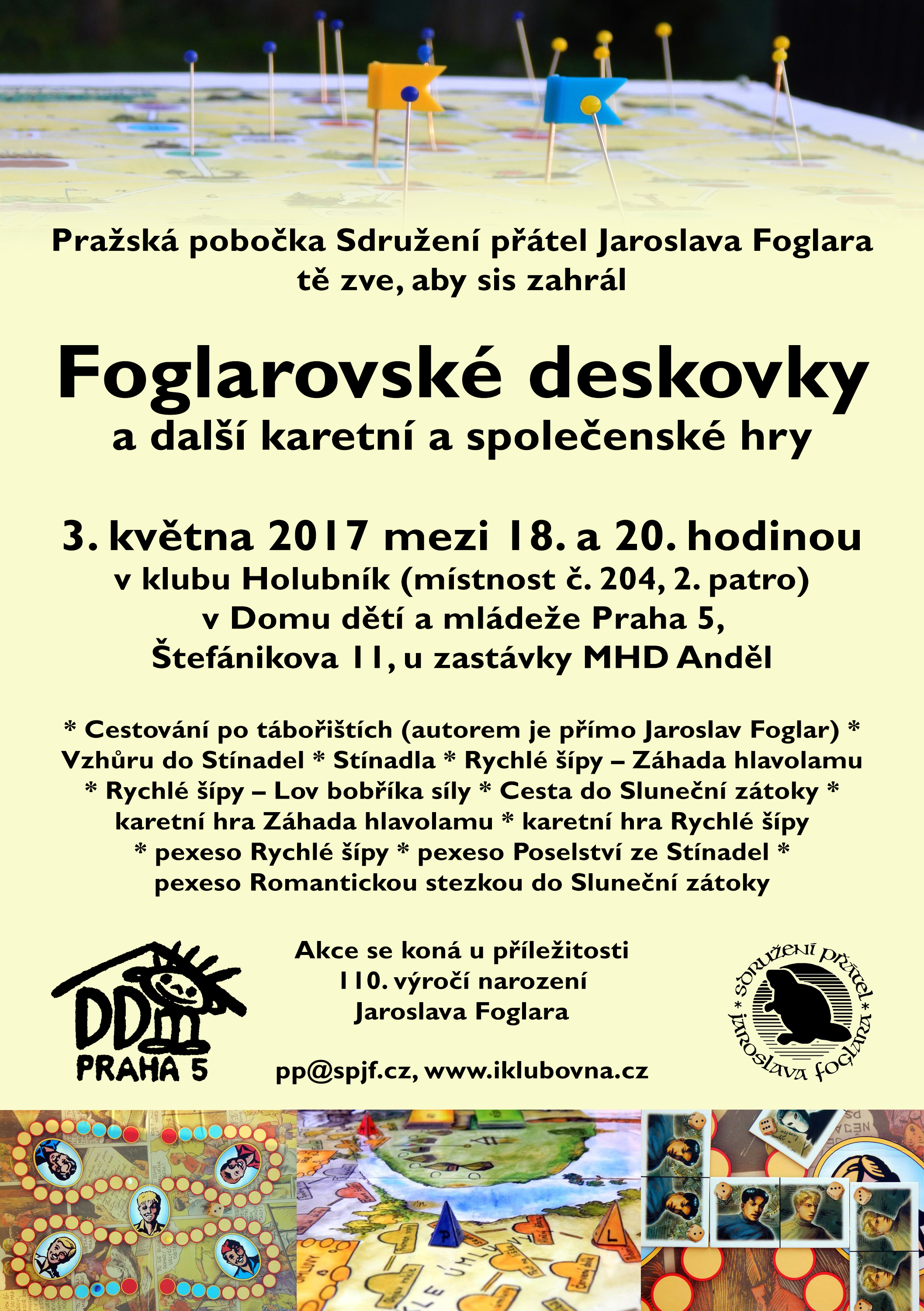 Pozvánka na foglarovské deskovky