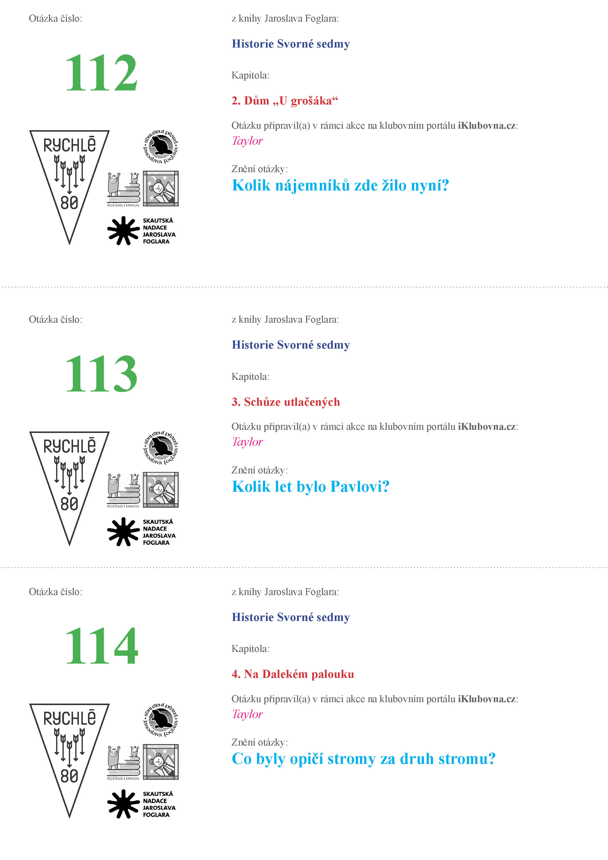 Obrázek ke článku Otázky z foglarovek