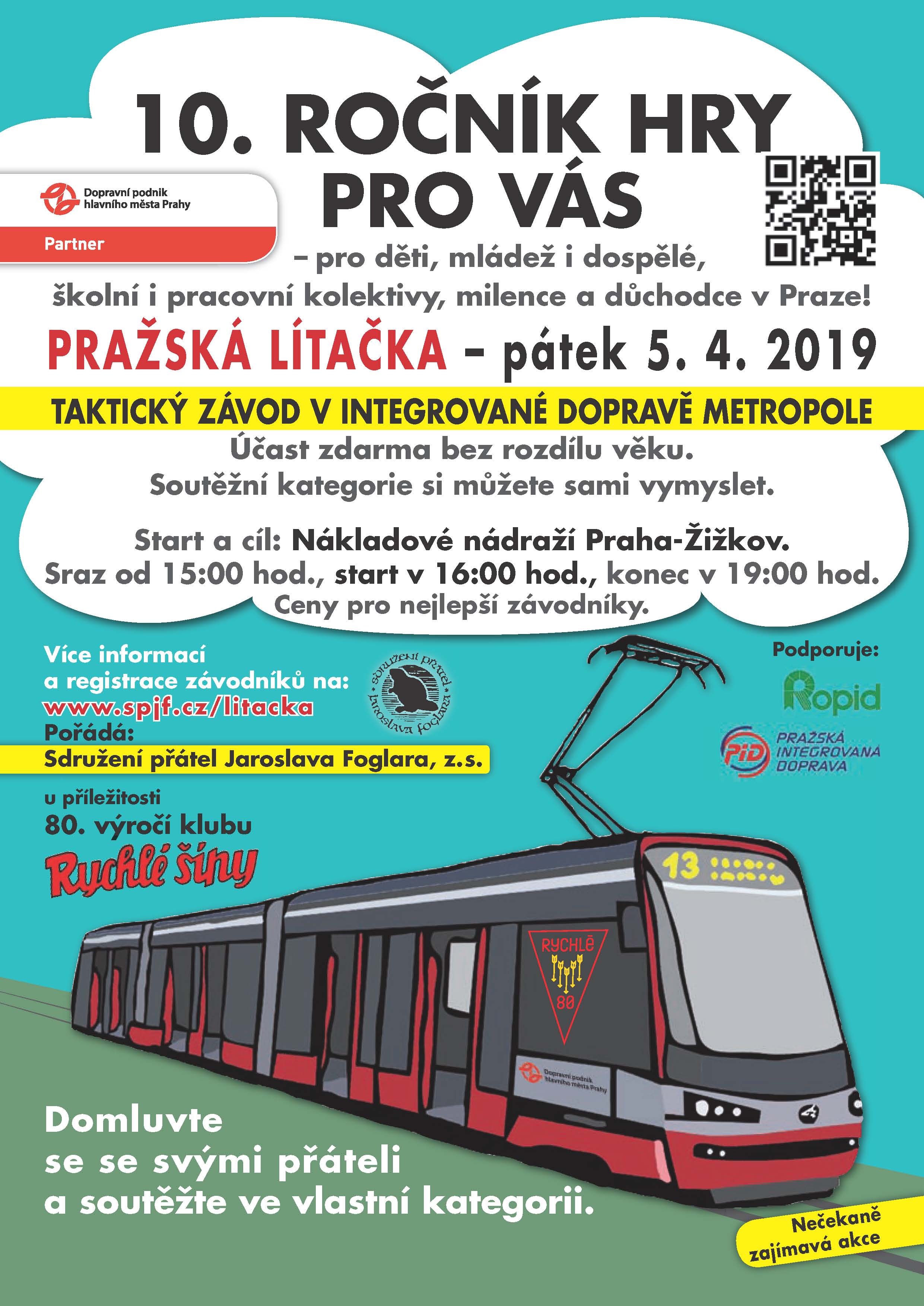 Obrázek ke článku 10. ročník Pražské lítačky - závodu v používání hromadné dopravy 5. dubna 2019