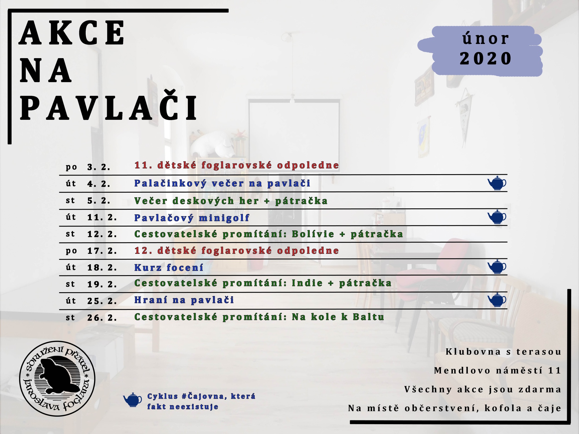 Obrázek ke článku Akce v klubovně SPJF na pavlači v únoru 2020