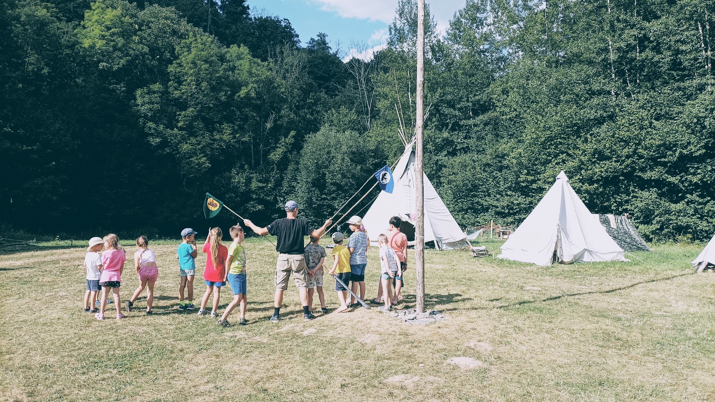 Obrázek ke článku LETNÍ TÁBORY SPJF: Nejmenší Foglarovci táboří u Hrubé Vody
