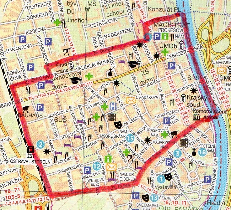 Hrací území v Ostravě